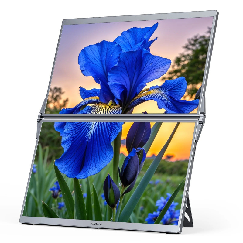 ARZOPA E1 FHD Foldable  Dual Screen Portable Monitor