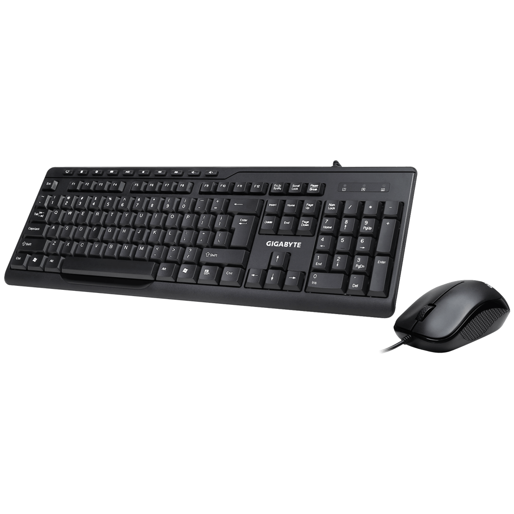 Gigabyte KM6300 USB Multimedia Keyboard Mouse Combo Black