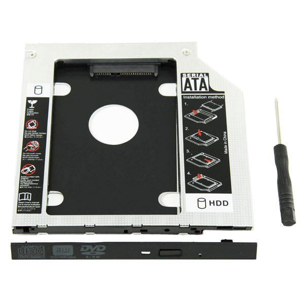 Second Hard Disk Drive CADDY-Secondary CD-ROM Storage for Laptop